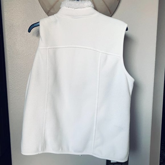 COLDWATER CREEK Polar Fleece and Sherpa Lining Zip Up Warm Vest Sz Large - Picture 6 of 8